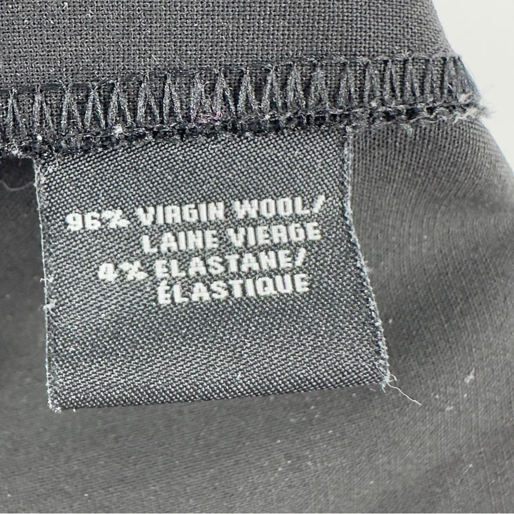 Lafayette 148 Wool Dress Pants Womens Sz 6 Classic Black Trousers Office Capsule